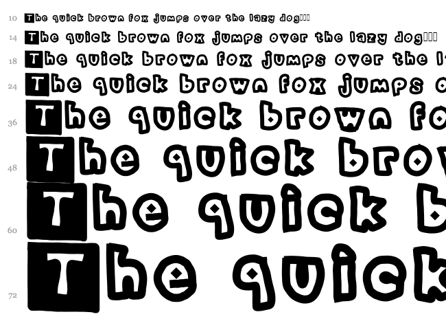 Erased Pencil font waterfall